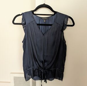 NWOT Banana Republic v-neck ruffle-sleeve tie-waist peplum blouse